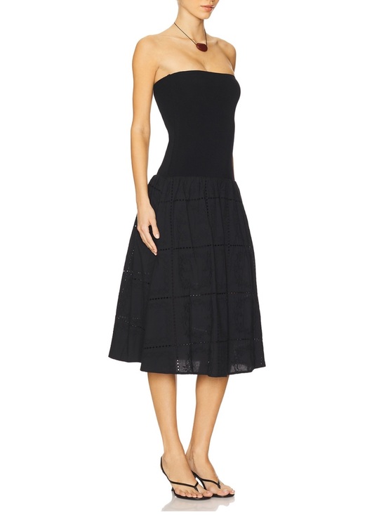 WeWoreWhat Dresses & Skirts - Strapless Black Midi Dress